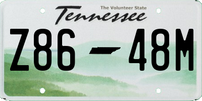 TN license plate Z8648M