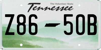 TN license plate Z8650B