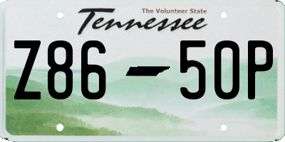 TN license plate Z8650P