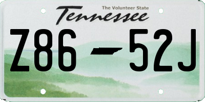 TN license plate Z8652J