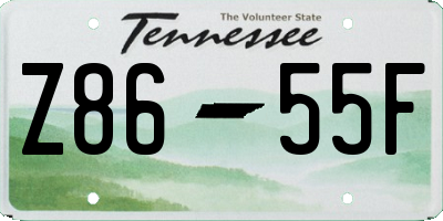 TN license plate Z8655F