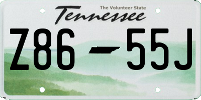 TN license plate Z8655J