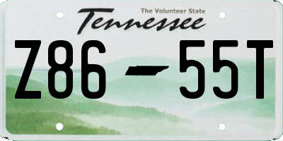 TN license plate Z8655T
