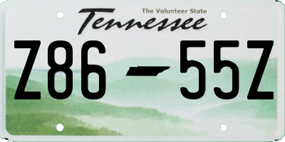 TN license plate Z8655Z