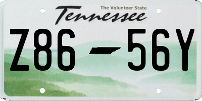 TN license plate Z8656Y