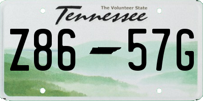 TN license plate Z8657G