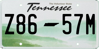 TN license plate Z8657M