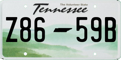 TN license plate Z8659B