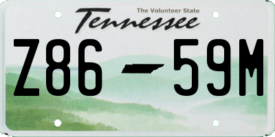 TN license plate Z8659M