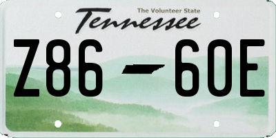 TN license plate Z8660E