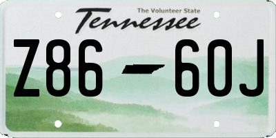 TN license plate Z8660J
