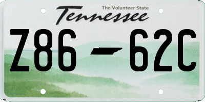 TN license plate Z8662C