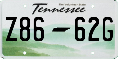 TN license plate Z8662G