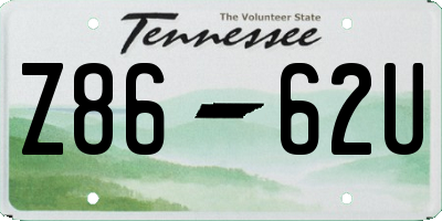 TN license plate Z8662U