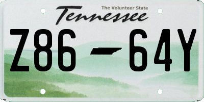 TN license plate Z8664Y
