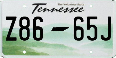 TN license plate Z8665J