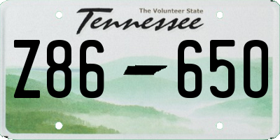 TN license plate Z8665O