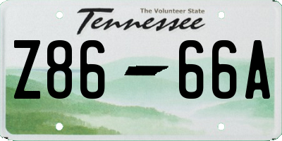 TN license plate Z8666A