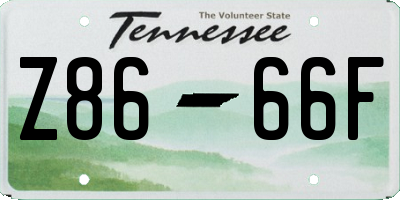 TN license plate Z8666F