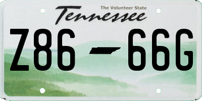 TN license plate Z8666G