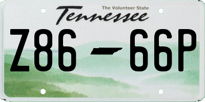 TN license plate Z8666P