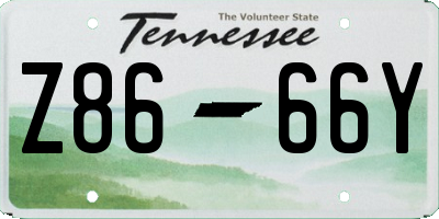 TN license plate Z8666Y