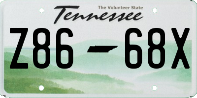 TN license plate Z8668X