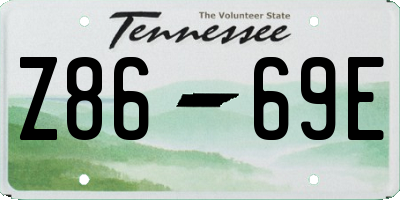 TN license plate Z8669E