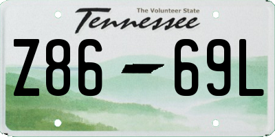 TN license plate Z8669L