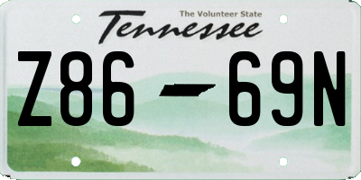 TN license plate Z8669N