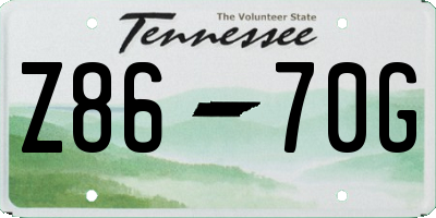 TN license plate Z8670G