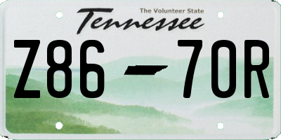 TN license plate Z8670R