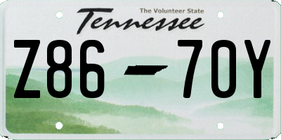 TN license plate Z8670Y