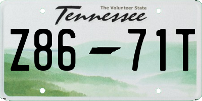 TN license plate Z8671T