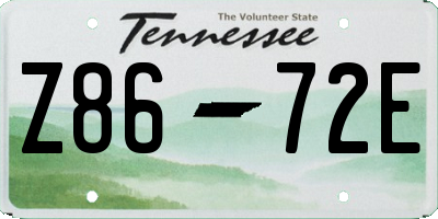 TN license plate Z8672E