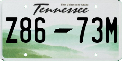 TN license plate Z8673M