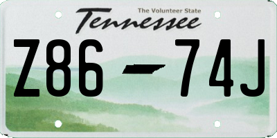 TN license plate Z8674J