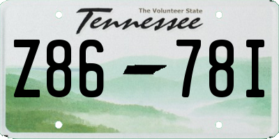 TN license plate Z8678I