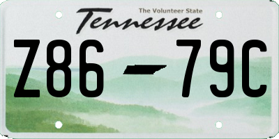 TN license plate Z8679C