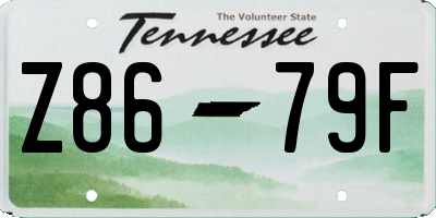 TN license plate Z8679F