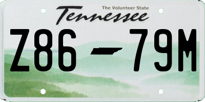 TN license plate Z8679M