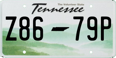 TN license plate Z8679P