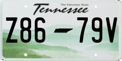 TN license plate Z8679V