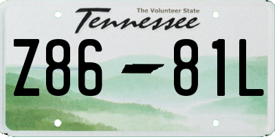 TN license plate Z8681L