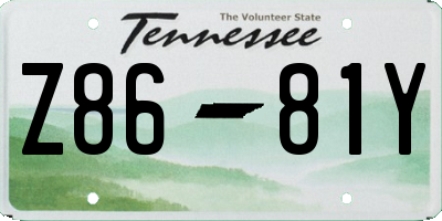 TN license plate Z8681Y