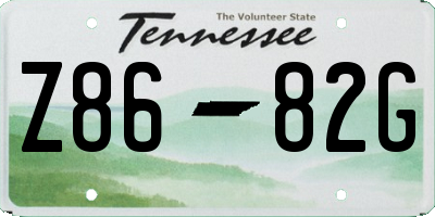 TN license plate Z8682G