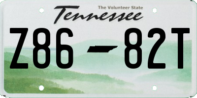 TN license plate Z8682T