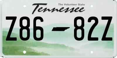 TN license plate Z8682Z