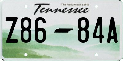 TN license plate Z8684A