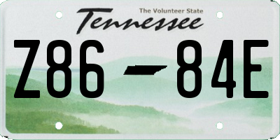 TN license plate Z8684E